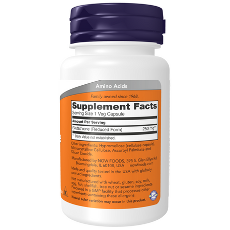 Now Foods Glutathione 250 mg 120 veg kapsúl