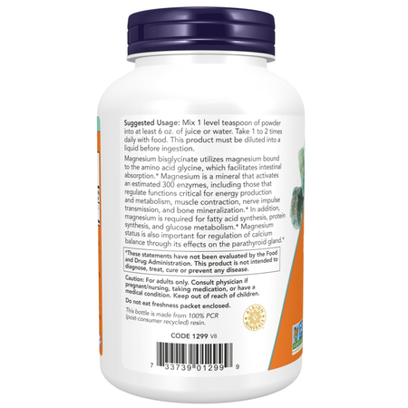 Now Foods Magnesium Bisglycinate Pudr 227 g