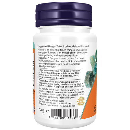 Now Foods Copper Glycinate 120 tabliet