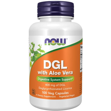 Now Foods DGL with Aloe Vera 400 mg 100 kapsúl