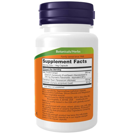 Now Foods Milk Thistle Extract, Double Strength 300 mg 100 kapsúl