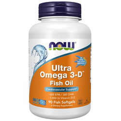 Now Foods Ultra Omega 3-D Fish Oil (Fish Gelatin) 90 kapsúl