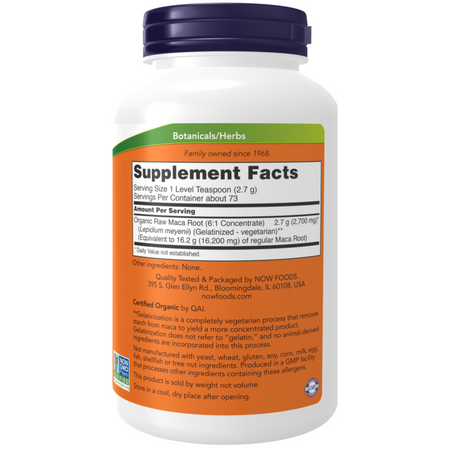 Now Foods Maca Pure Powder Pudr 198 g