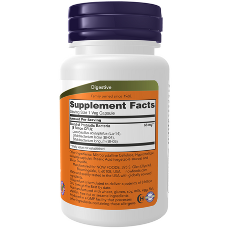 Now Foods Probiotikum 8 Billion Acidophilus, Bifidus 60 kapsúl