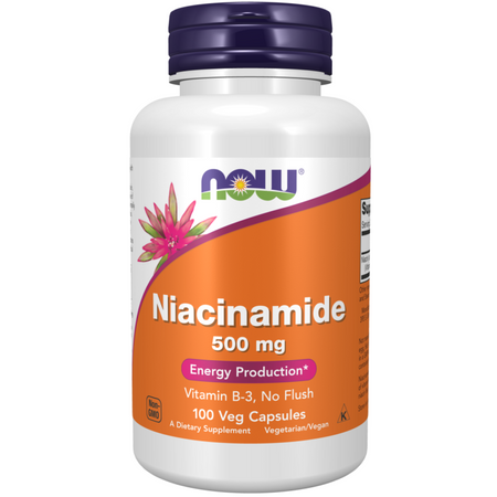 Now Foods Niacín (Niacinamide) 500 mg 100 kapsúl
