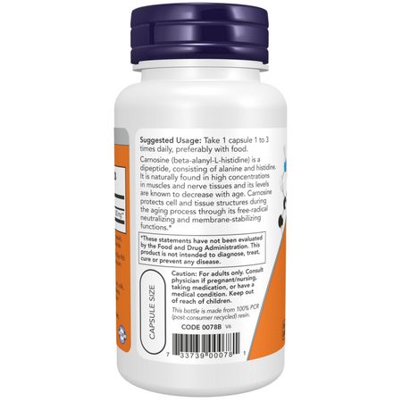 Now Foods L-Carnosine 500 mg 50 veg kapsúl