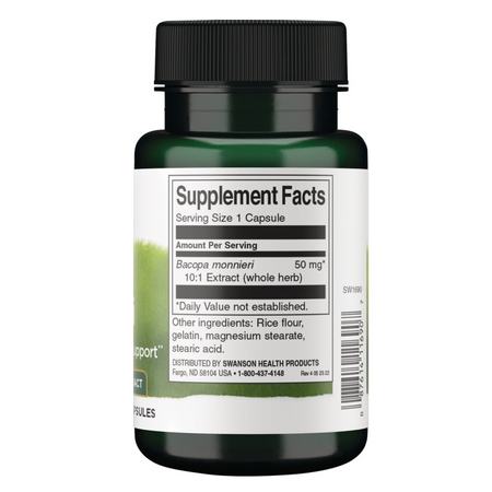 Swanson Bacopa Monnieri - 10:1 Extract 50 mg 90 kapsúl