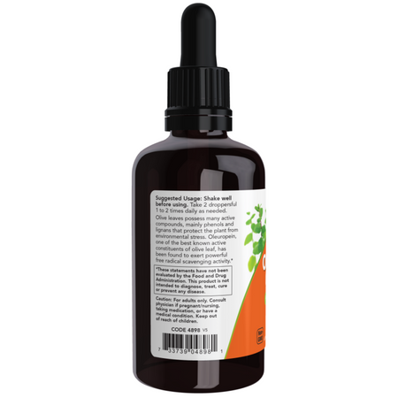 Now Foods Olive Leaf Glycerite 18% Liquid 59 ml kapky