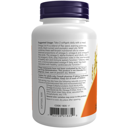 Now Foods Omega 3-6-9 1000 mg 250 kapsúl