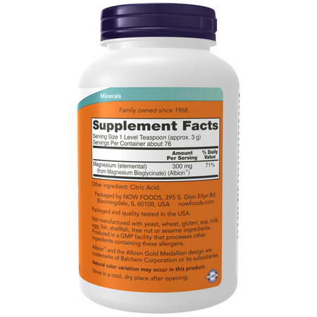 Now Foods Magnesium Bisglycinate Pudr 227 g