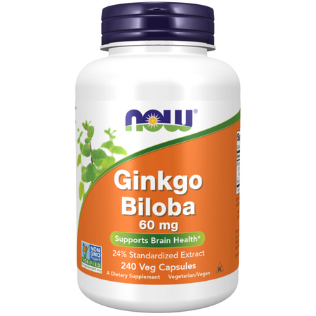 Now Foods Ginkgo Biloba 60 mg 240 kapslí
