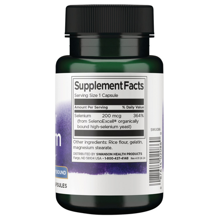 Swanson Selén SelenoExcell 200 mcg 60 kapsúl