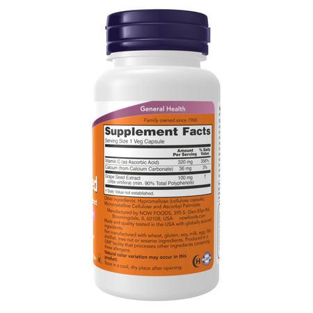 Now Foods Grape Seed 100 mg Extract 200 kapslí