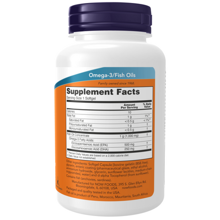 Now Foods Ultra Omega-3 Fish Oil (Bovine Gelatin) 180 kapsúl