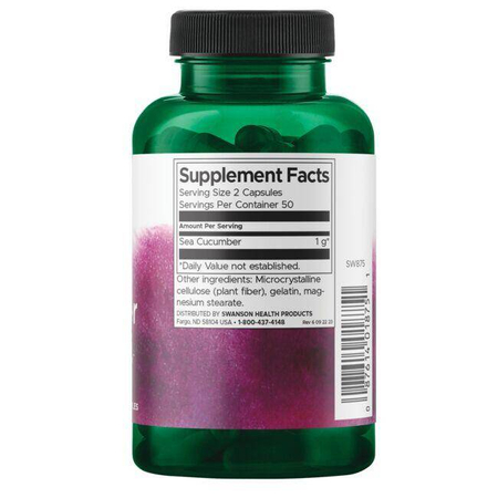 Swanson Sea Cucumber 500 mg 100 kapsúl