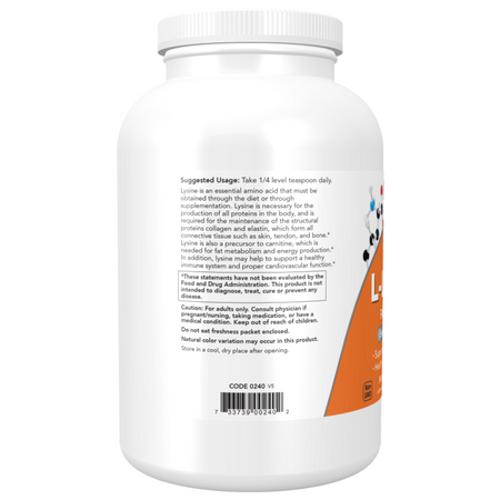 Now Foods L-Lysine Pudr 454 g