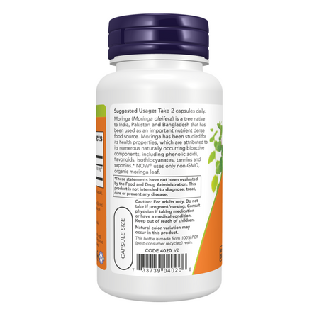 Now Foods Moringa Leaf 400 mg 60 kapsúl