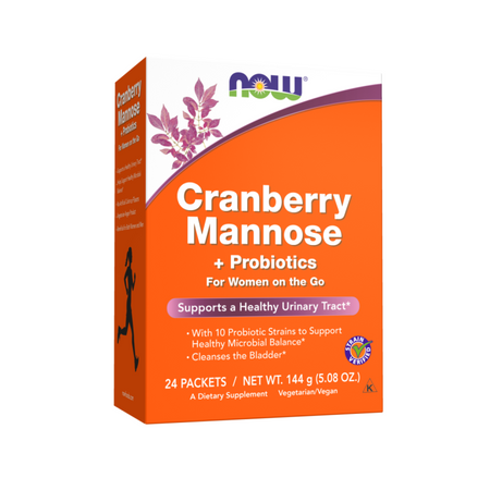 Now Foods Cranberry Mannose + Probiotics 24 sáčků