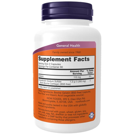 Now Foods Chondroitin 600 mg 120 kapsúl