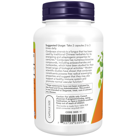 Now Foods Cordyceps 750 mg 90 kapsúl