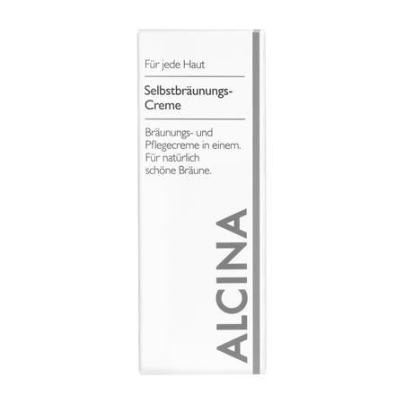 ALCINA For all skin types Self-Tanning Cream – samoopaľovací krém s DHA, ošetrujúci a bronzujúci, 50 ml