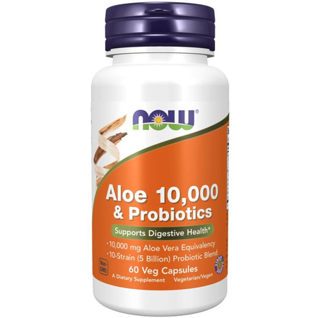 Now Foods Aloe 10,000 & Probiotics 60 veg kapsúl