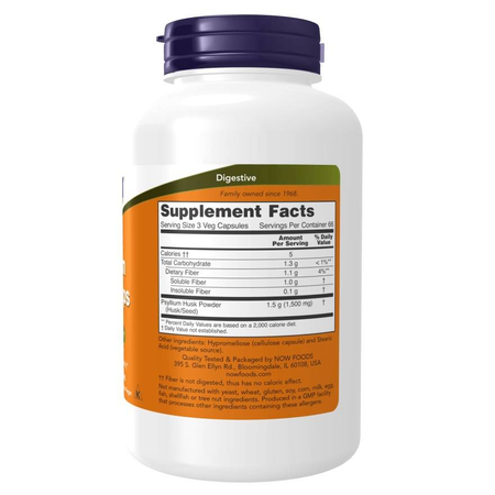 Now Foods Psyllium Husk Caps 500 mg 200 veg kapsúl