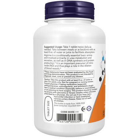 Now Foods L-Arginine 1000 mg Double Strength 120 tabliet