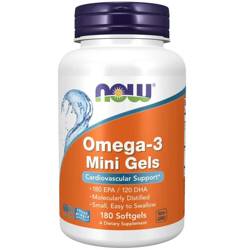 Now Foods Omega-3 Mini Gels Fish Oil 180 kapsúl